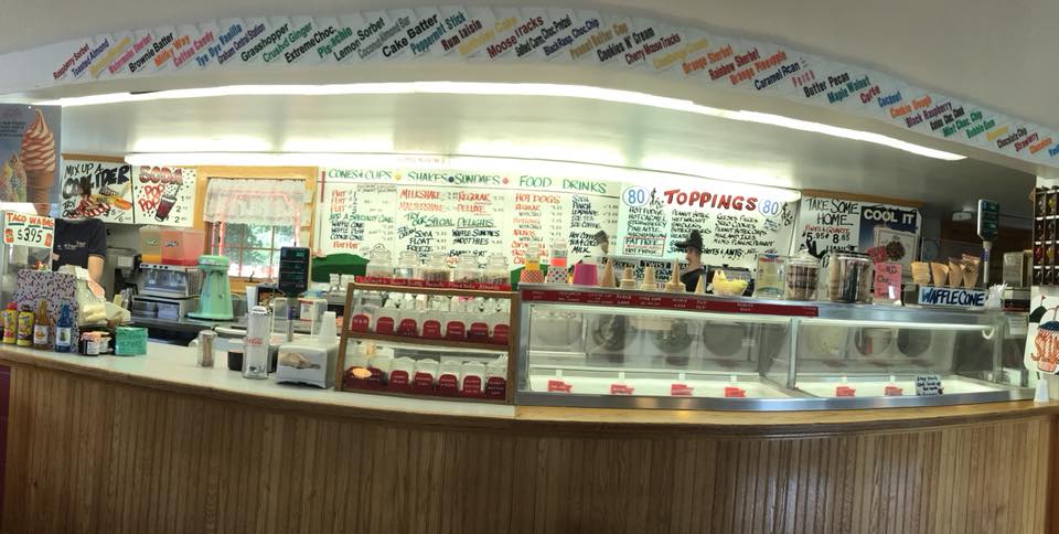 Farmington Ice Cream Parlor menu board